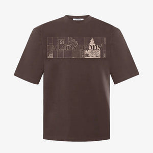 ALMOST GODS | SYSTEM RELAXED TEE { BROWN
