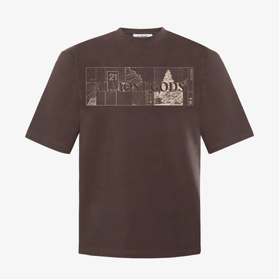 ALMOST GODS | SYSTEM RELAXED TEE { BROWN