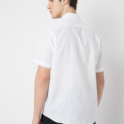 Cotton Linen Half Sleeve Shirt