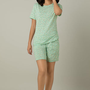 Sleep Shorts - Ditsy Misty Print