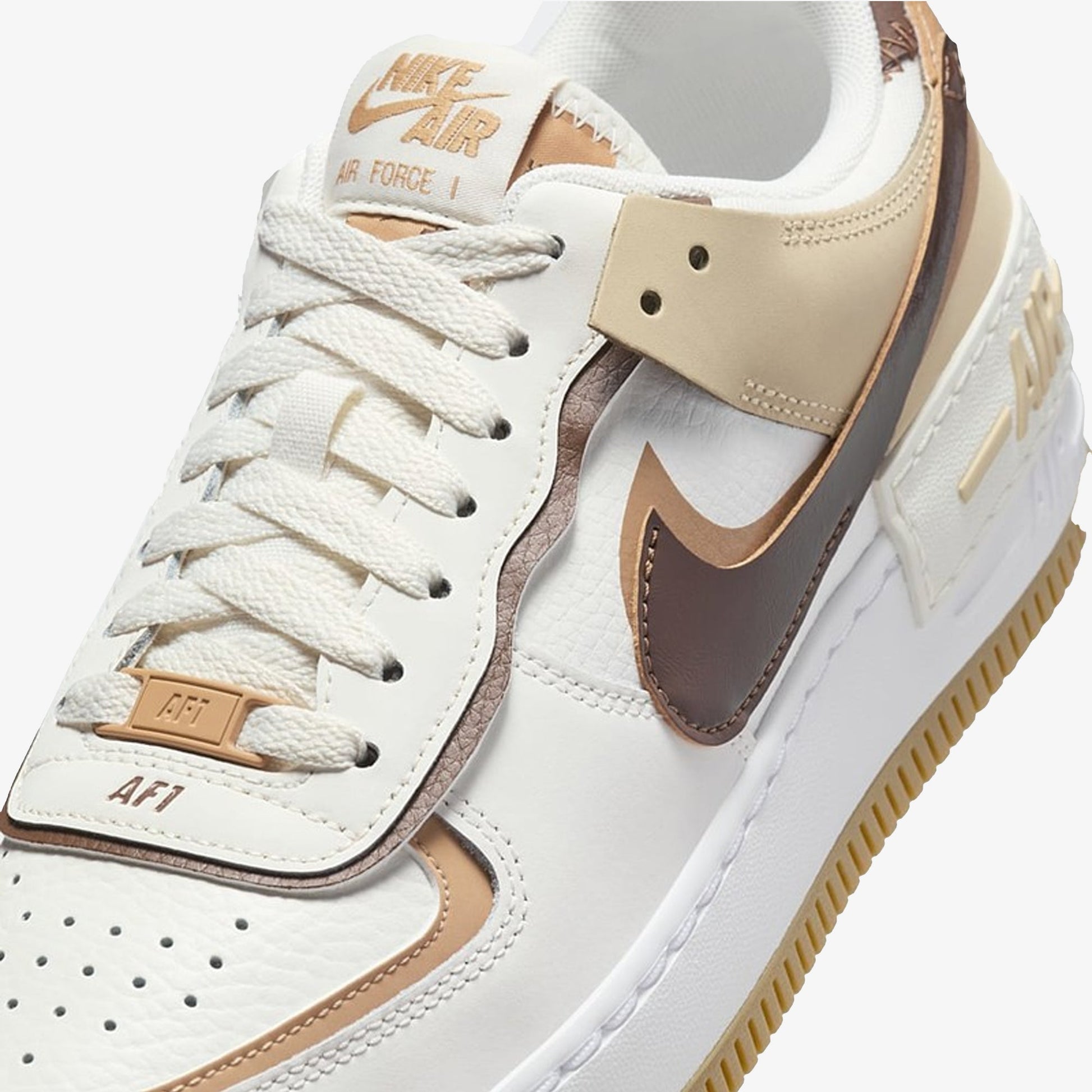 NIKE | AIR FORCE 1 SHADOW { SAIL/CACAO WOW-FLAX-SESAME