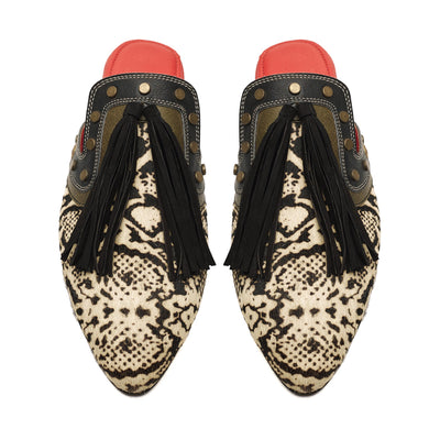 Python Cone Mules Women