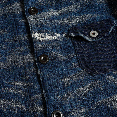 FDMTL | JACQUARD DENIM COVERALL 5YR WASH { INDIGO