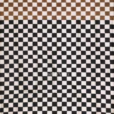 Olive Green Black Pasapali Sambalpuri Ikat Silk Saree