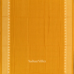Black Yellow Tribal Design Sambalpuri Dress Material & Dupatta