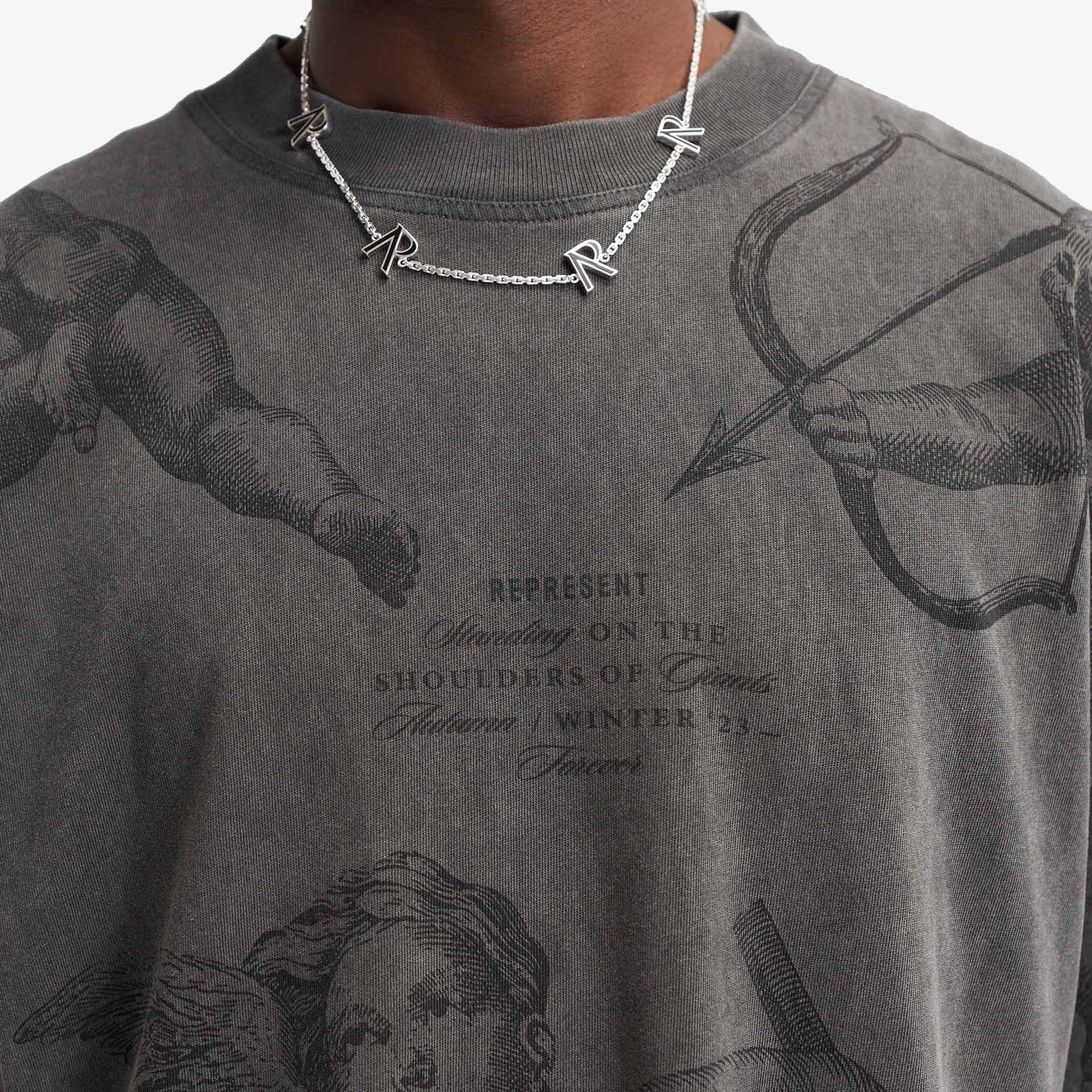 Represent | CHERUB ALL OVER T-SHIRT  { VINTAGE GREY
