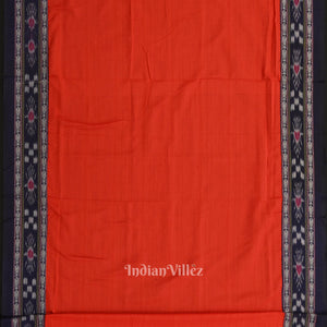 Navy Blue Red Pure Cotton Sambalpuri Dress Material & Dupatta