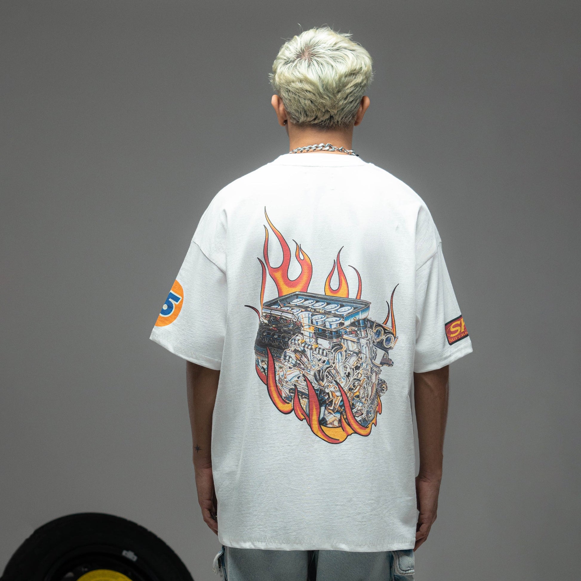Superkicks | BUMPER STICKER TEE  { OFF WHITE