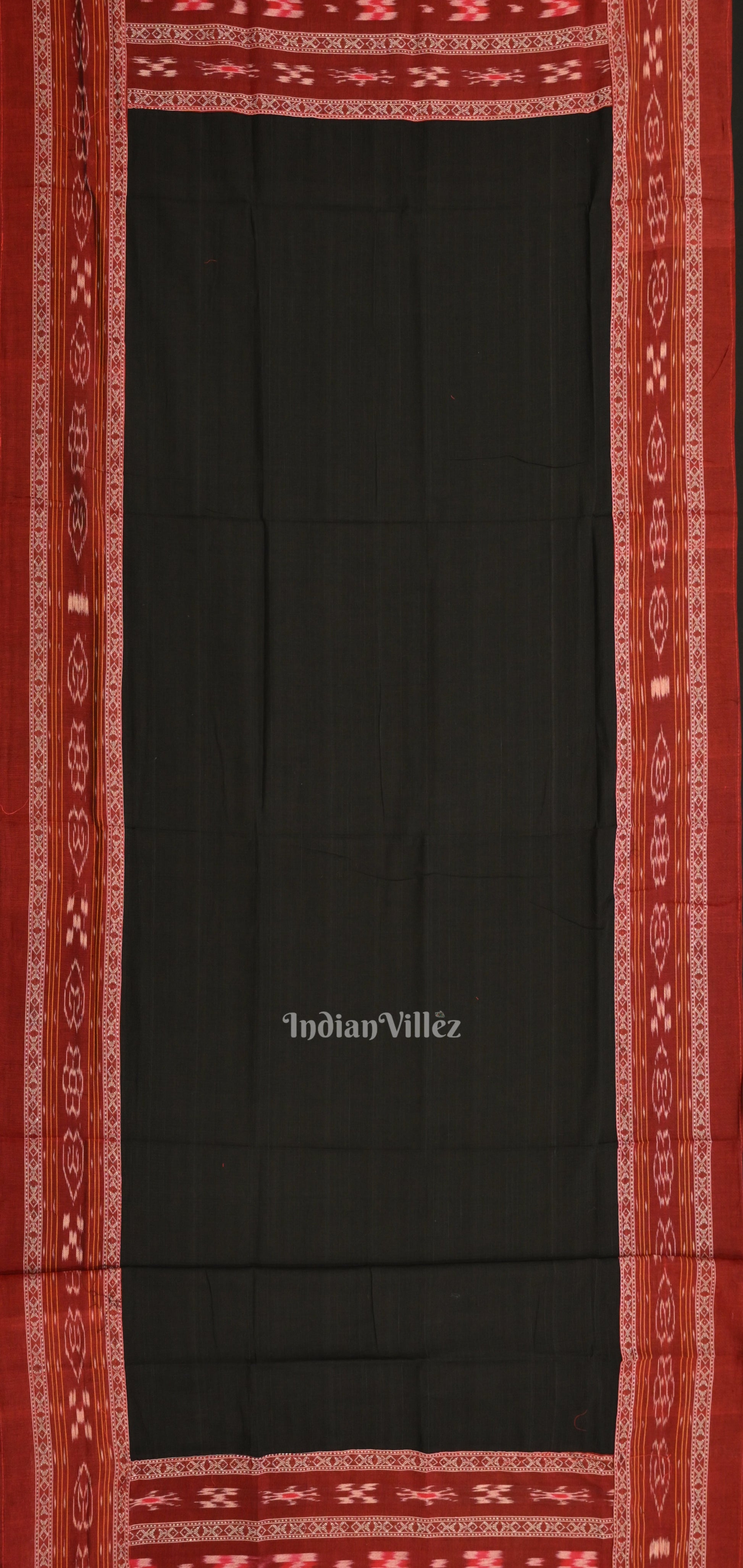 Red Pure Cotton Sambalpuri Dress Material & Dupatta