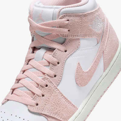 Jordan | AIR JORDAN 1 MID SE  { WHITE/LEGEND PINK-SAIL