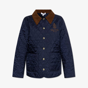 SPORTY & RICH | VENDOME NYLON QUILTED JACKET { NAVY