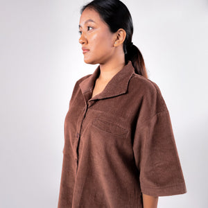 SUPERKICKS | CORDUROY SHIRT { MUD BROWN