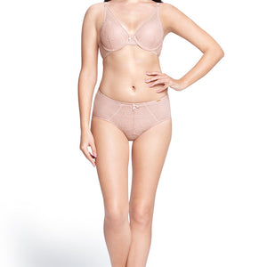 High Apex Lace Padded wired Bra - Misty Rose