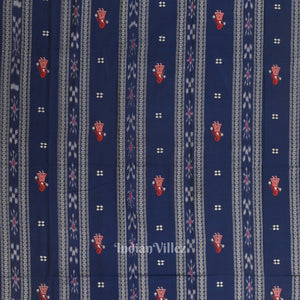 Blue with Red Doll Odisha Ikat  Sambalpuri Dress Material & Dupatta