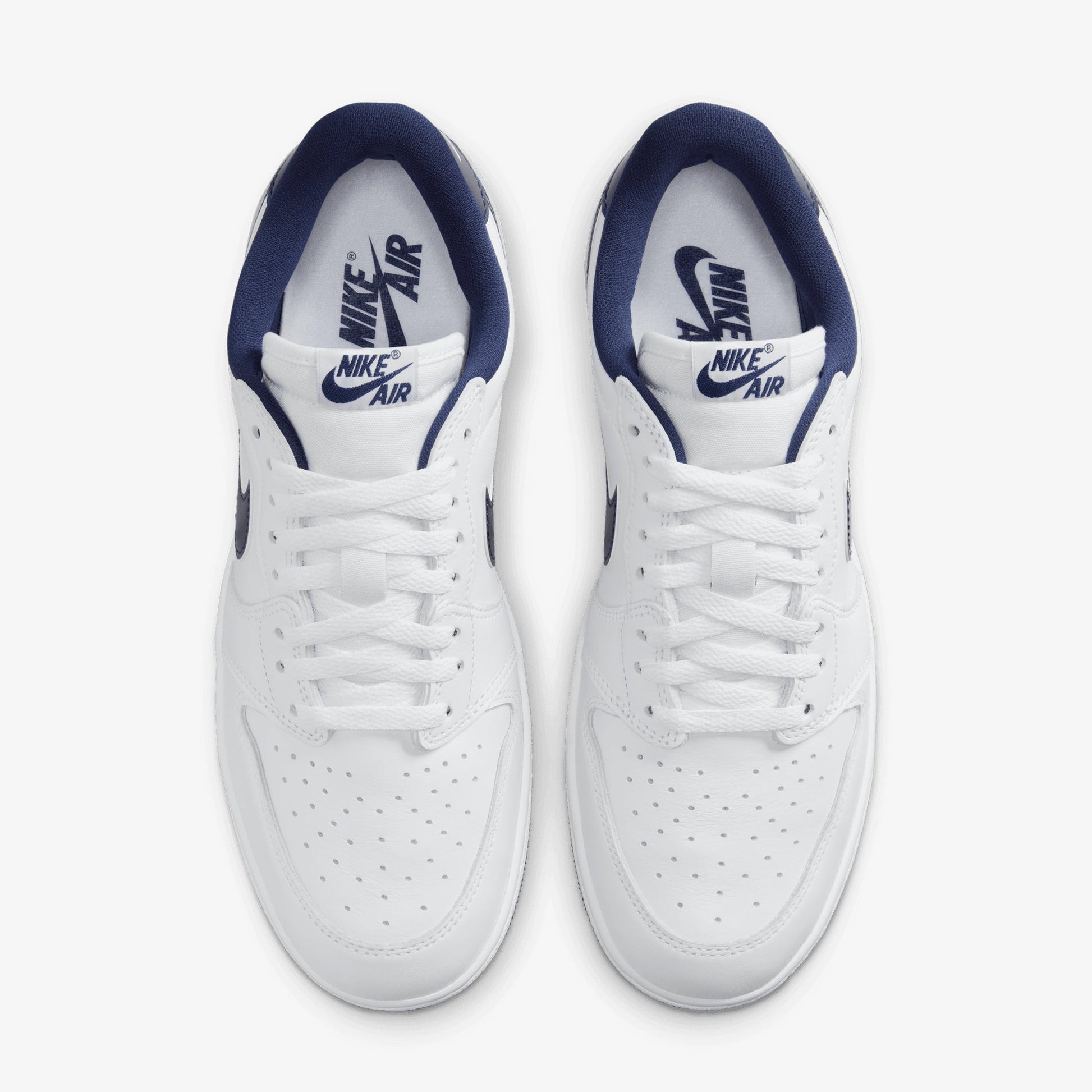 JORDAN | AIR JORDAN 1 LOW '85 { WHITE/NAVY-WHITE