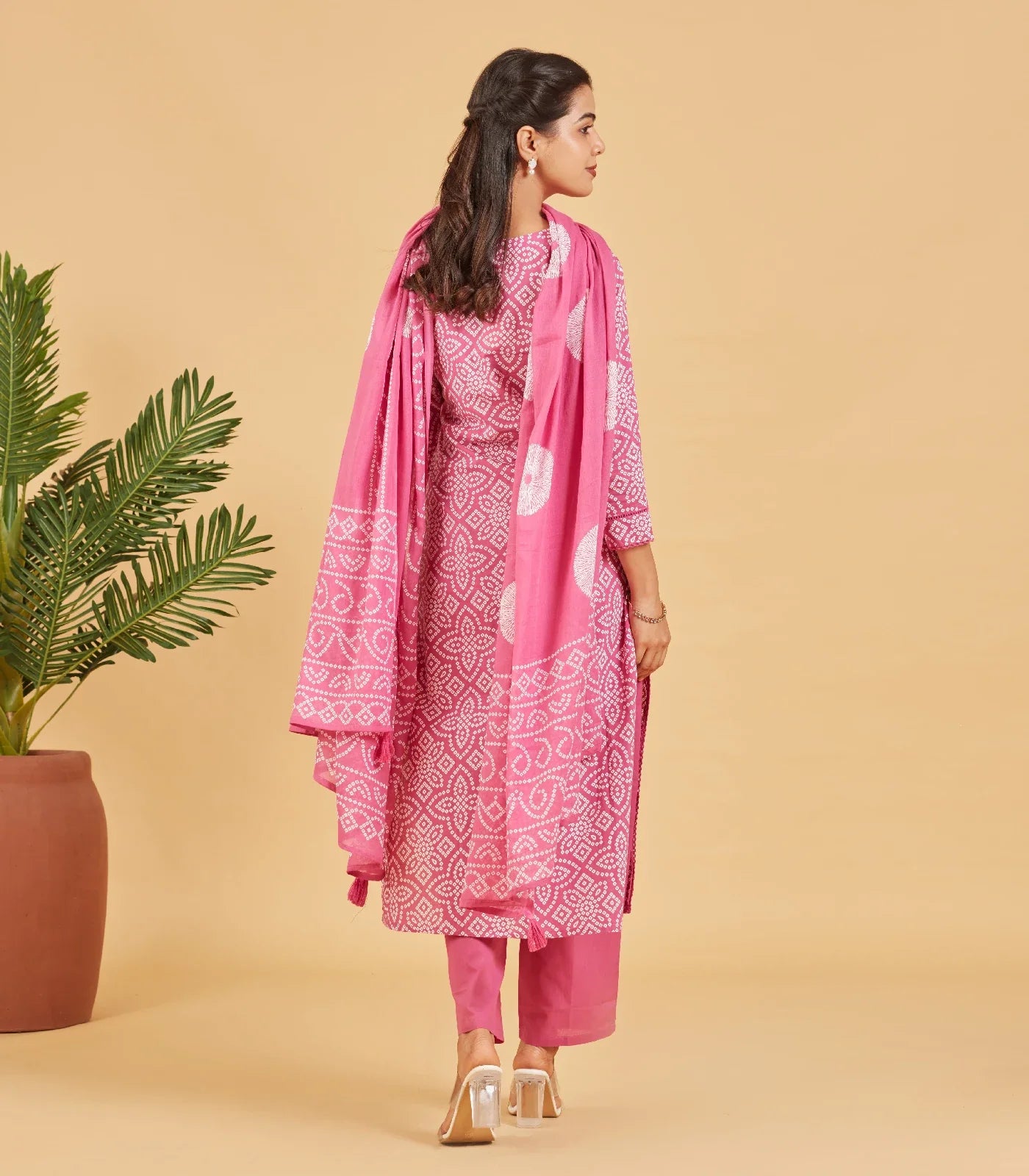 Berry Pink Printed Kurta Set