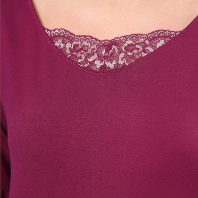 Lace Touch Sleep Top - Anemone