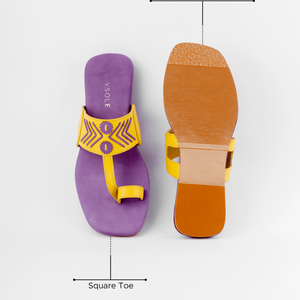 Thistle Yellow Kolha Flats