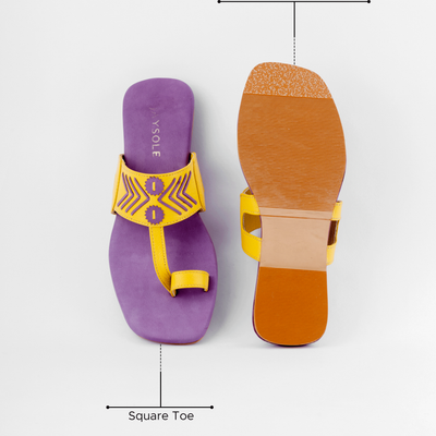 Thistle Yellow Kolha Flats