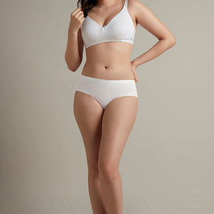 Chic Comfort Non-Padded and Non-Wired Cotton Bra - White