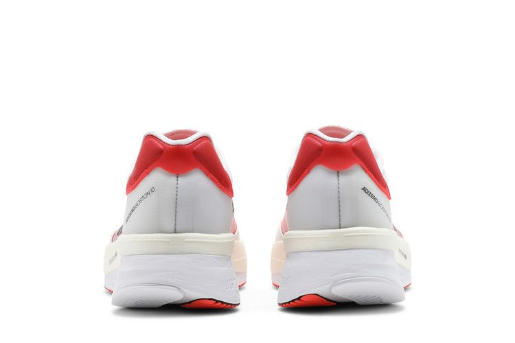 adidas Adizero Boston 10 White Black Solar Red