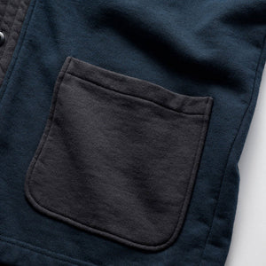 FDMTL | SWEAT S/S CARDIGAN  { NAVY
