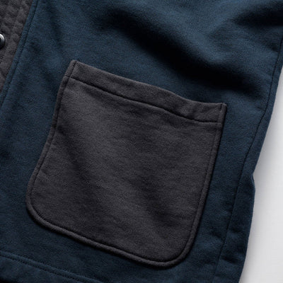 FDMTL | SWEAT S/S CARDIGAN  { NAVY