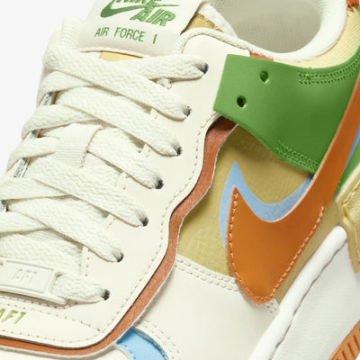 Nike | AIR FORCE 1 SHADOW  { COCONUT MILK/MONARCH-AQUARIUS BLUE