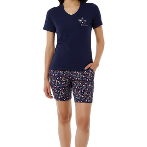 V-Neck Sleep Tee - Ocean Cavern