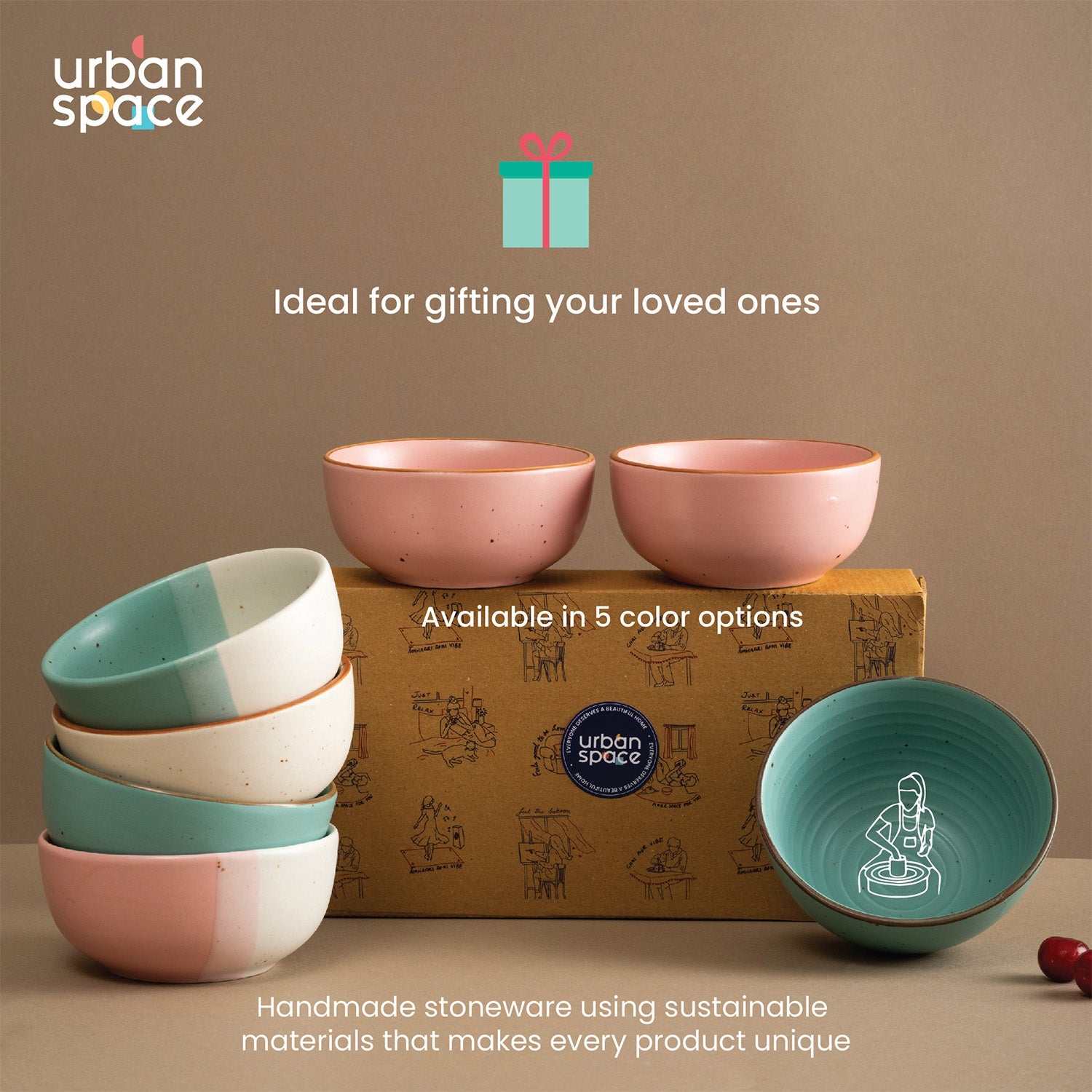 Handmade Ceramic Snack Bowls, Ramen Soup bowls, Serving Bowls, Set of 2, Ocean Green Pearl