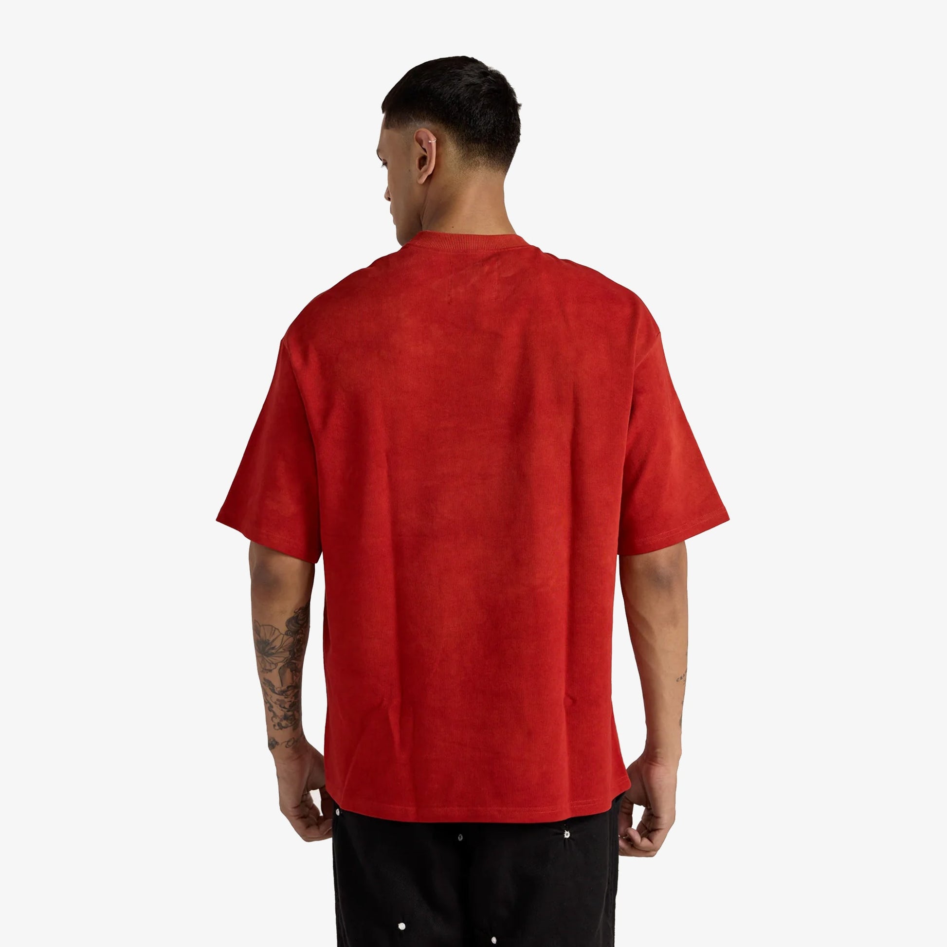 F A R A K | BASICS RED BAGRU T-SHIRT { RED