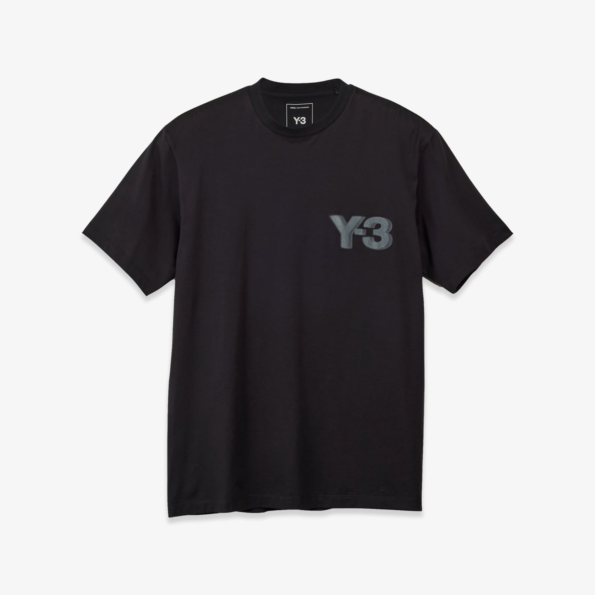Y-3 | LOGO SHORT SLEEVE TEE { BLACK