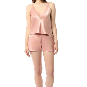 Eternal Bliss Satin Shorts - Mellow Rose