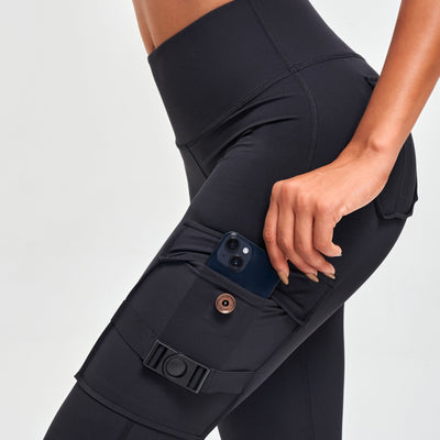 Free to Lead Cargo Fitness Leggings - Black