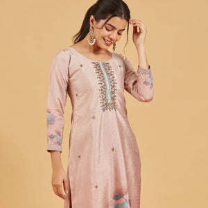 Pastel Mauve Festive Kurta Set