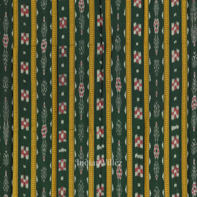 Green Cream  Maniabandha Sambalpuri Cotton Dress set & Dupatta
