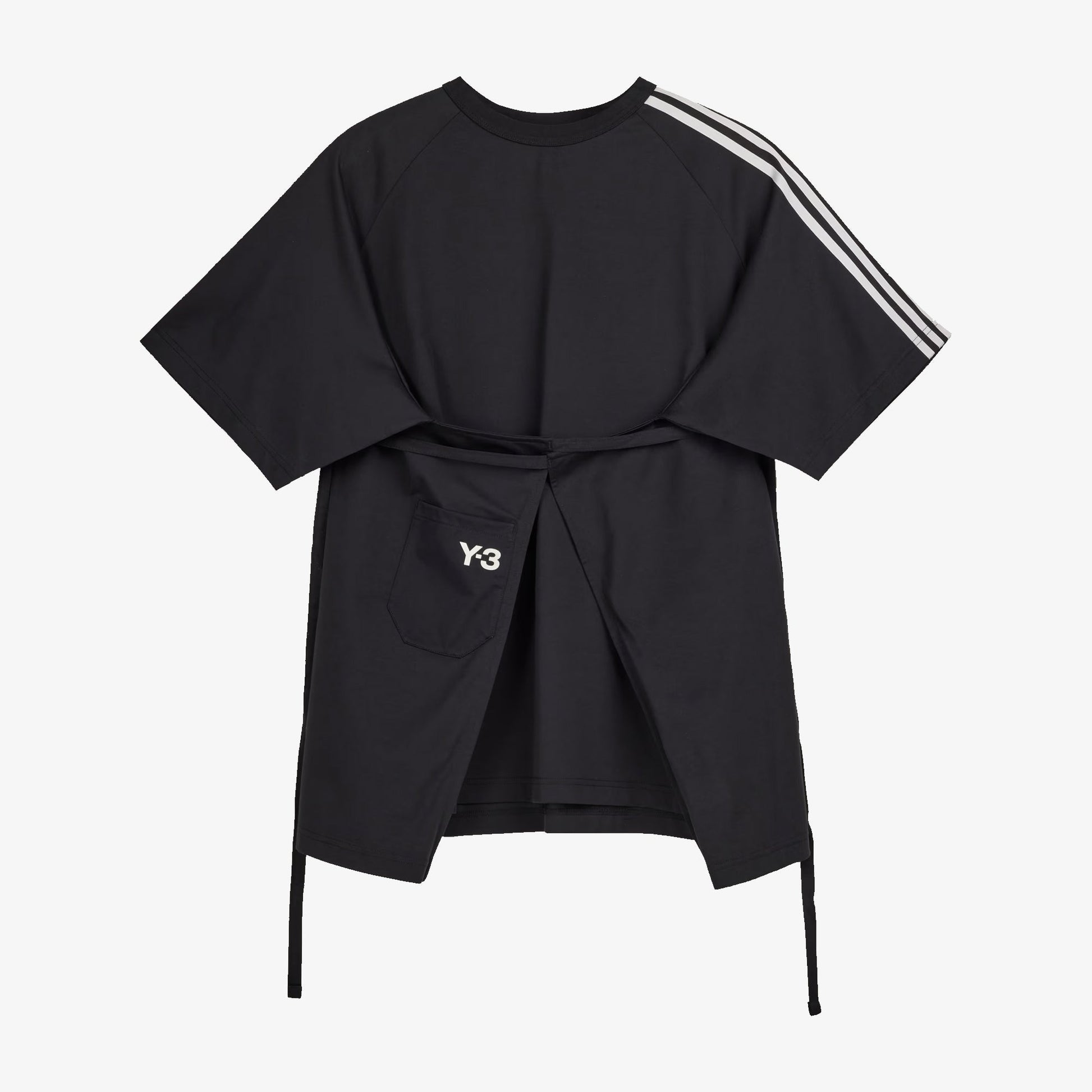 Y-3 | SAIL CLOSURE SHORT SLEEVE TEE  { BLACK