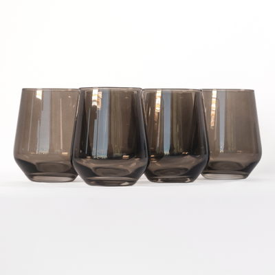 Estelle Colored Wine Stemless - Set of 6 {Gray Smoke}
