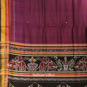 Maroon Kathiphera Doli Barat Theme Khandua Silk Saree
