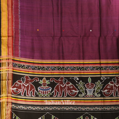 Maroon Kathiphera Doli Barat Theme Khandua Silk Saree