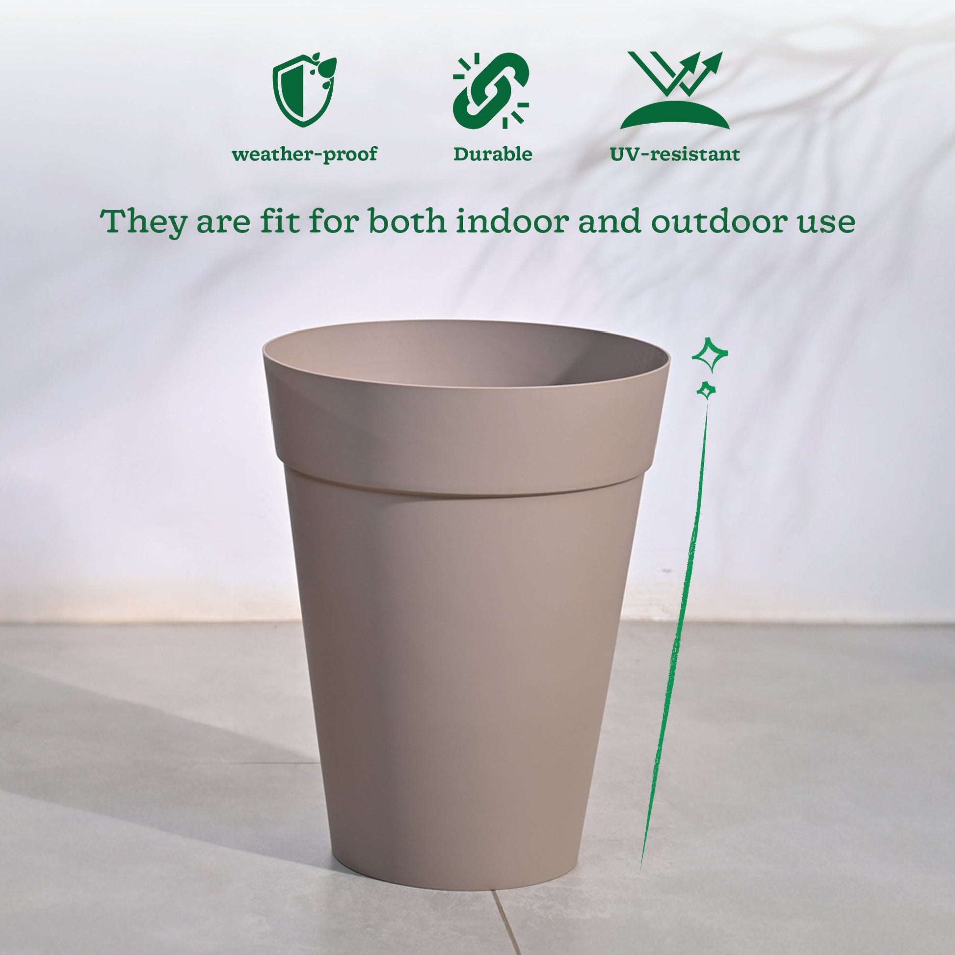 Roma Plastic Planter