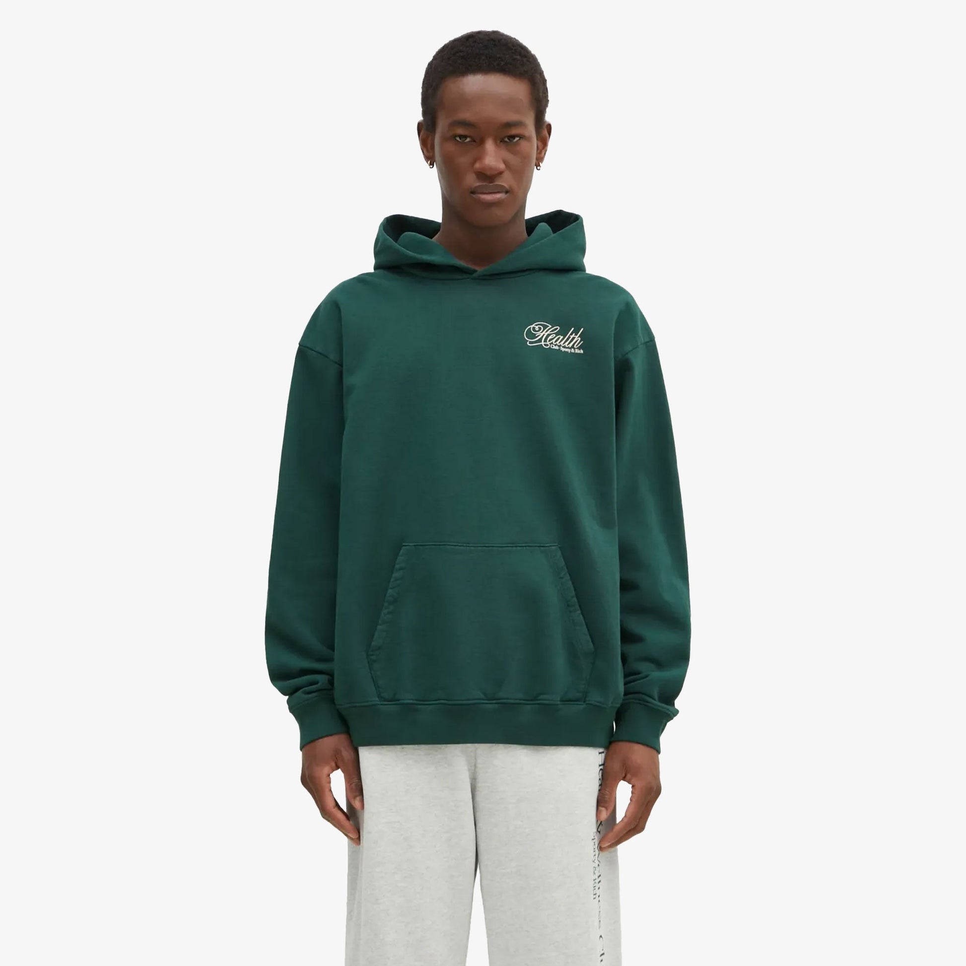 SPORTY & RICH | HEALTH SCRIPT HOODIE { GREEN