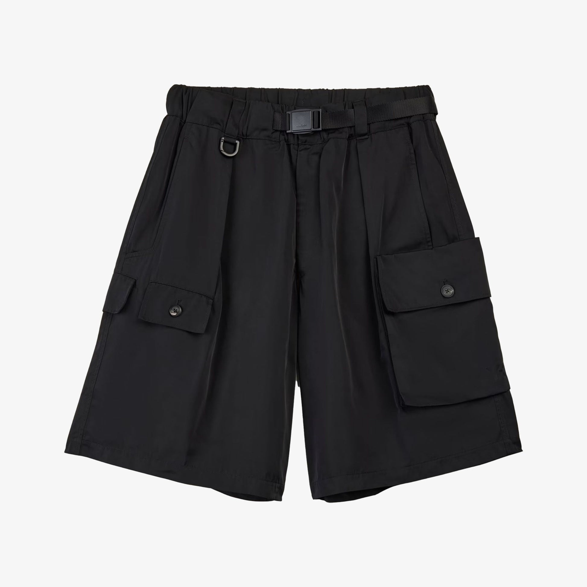 Y-3 | NYLON TWILL SHORTS { BLACK