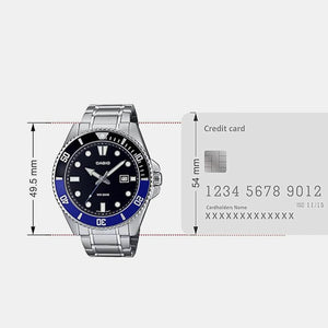Enticer Men Quartz Black Dial Analog Stainless Steel Watch A2190