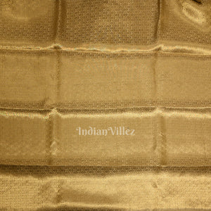 Beige Zari Woven Tissue Banarasi Saree
