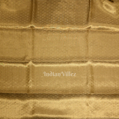 Beige Zari Woven Tissue Banarasi Saree