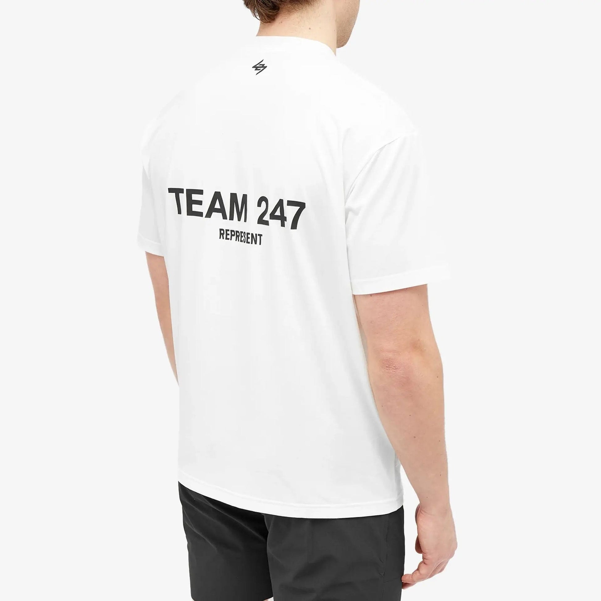 REPRESENT | TEAM 247 OVERSIZED T-SHIRT { FLAT WHITE