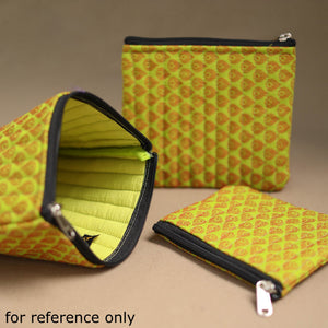 Black - Handmade Cotton Utility Pouch Set 04