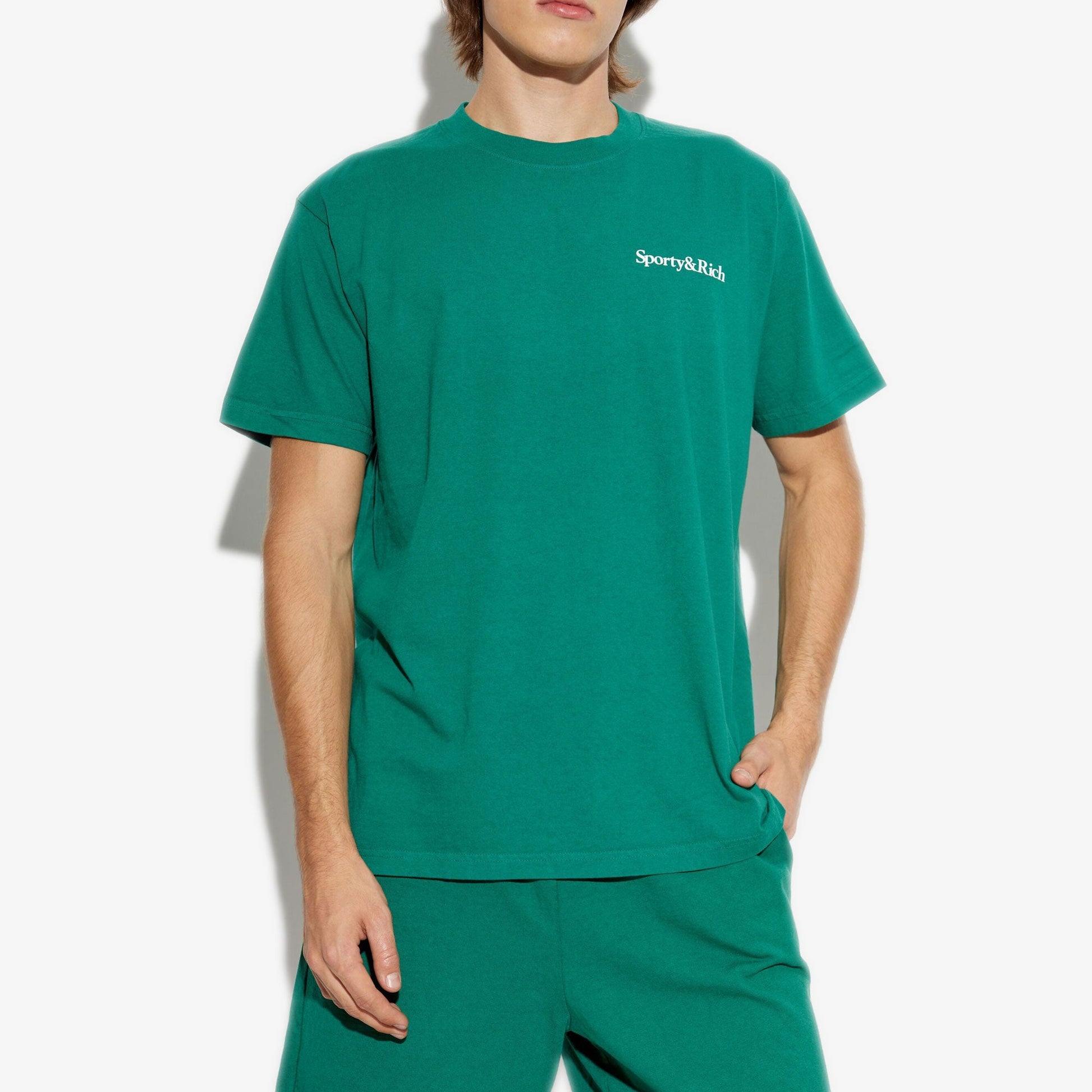 SPORTY & RICH | HEALTH IS WEALTH T-SHIRT { GREEN