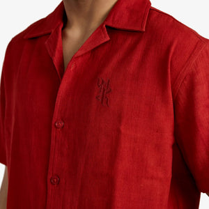 F A R A K | BASICS RED BAGRU SHIRT { RED